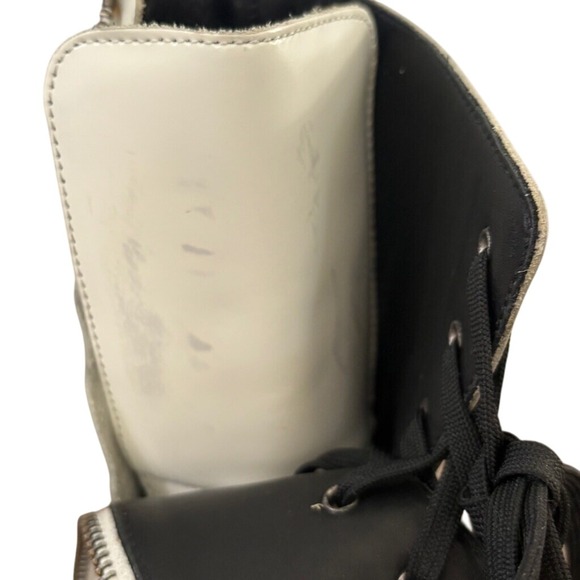Thursday Boot Company Leather Combat‎ Boots in Ecru White Sz 10 Chunky Lug Sole - Picture 9 of 12